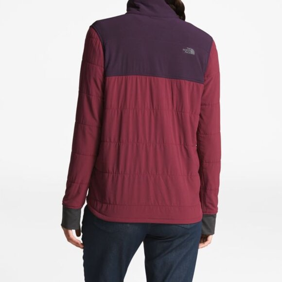 The North Face Mountain Sweatshirt 1/4 Snap Jacket Fig & Galaxy Purple - Picture 5 of 17